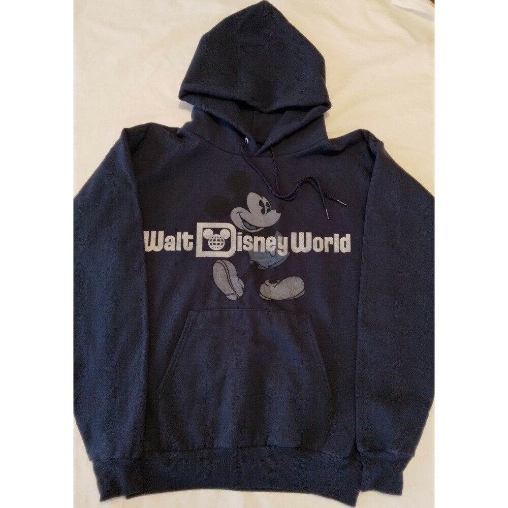 Disneyland Resort Mickey Mouse Blue Hooded Sweatshirt Hoodie Size S Small